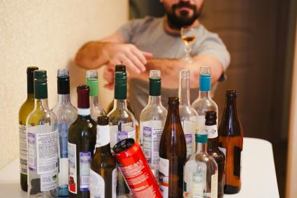 Постановочная съемка на тему алкоголя