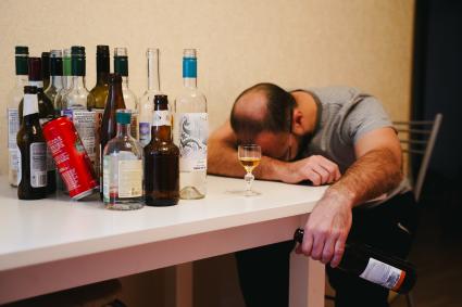 Постановочная съемка на тему алкоголя