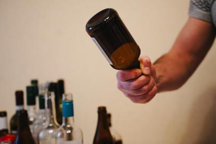 Постановочная съемка на тему алкоголя