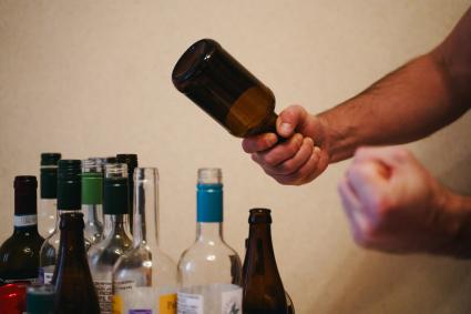 Постановочная съемка на тему алкоголя