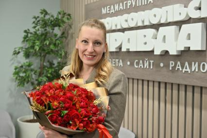 Мария Дробот в редакции \"Комсомольской правды\"