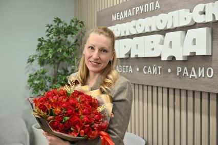 Мария Дробот в редакции \"Комсомольской правды\"