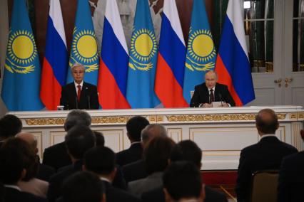 Встреча президента России Владимира Путина с президентом Казахстана Касым-Жомартом Токаевым