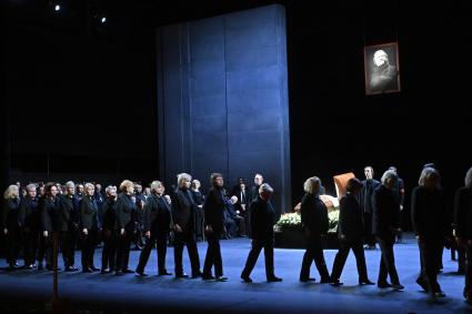 Прощание с актером Владимиром Симоновым в Москве