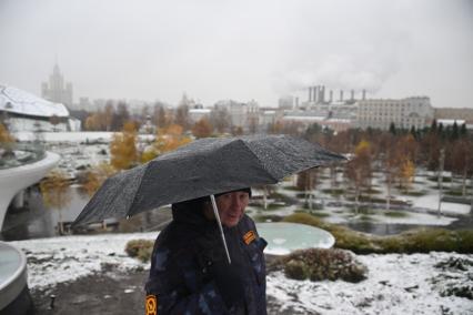 Первый снег в Москве