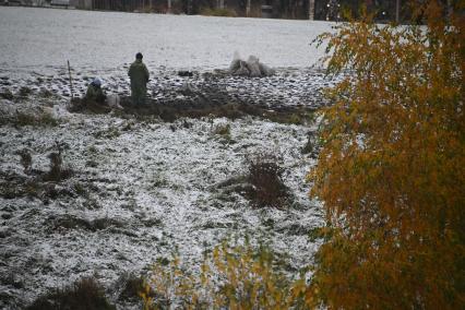 Первый снег в Москве