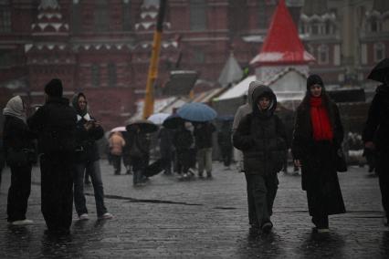 Первый снег в Москве