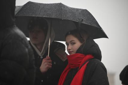 Первый снег в Москве