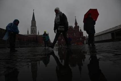 Первый снег в Москве
