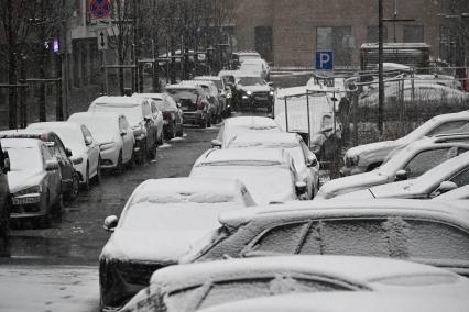 Первый снег в Москве