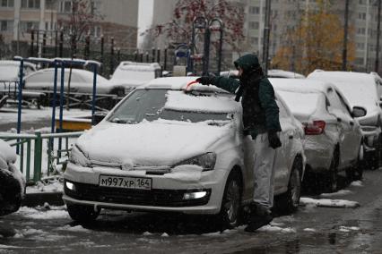 Первый снег в Москве