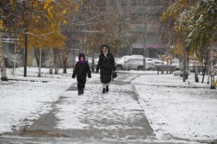 Первый снег в Москве