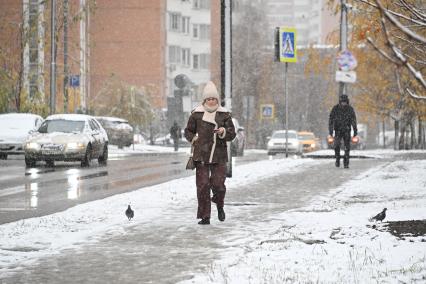 Первый снег в Москве