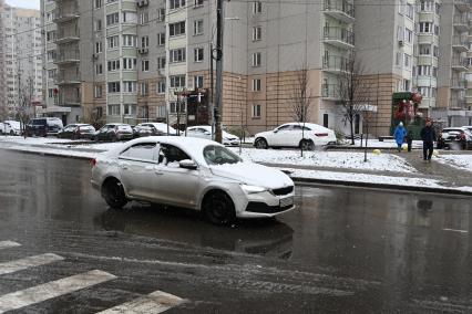 Первый снег в Москве