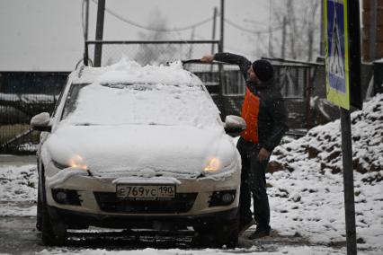 Первый снег в Москве