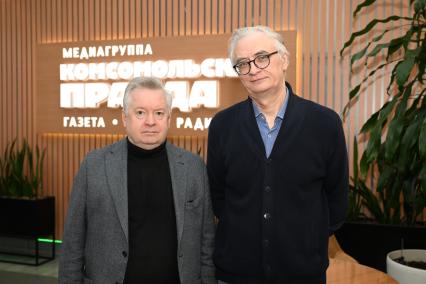 Сергей Сидоров и Владимир Кисмерёшкин в редакции Комсомольская правда\"