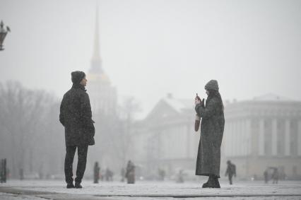 Снегопад в Санкт-Петербурге