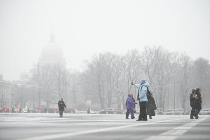 Снегопад в Санкт-Петербурге