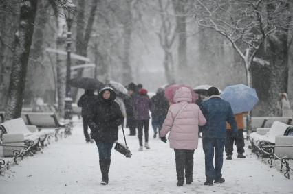 Снегопад в Санкт-Петербурге