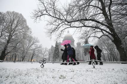 Снегопад в Санкт-Петербурге
