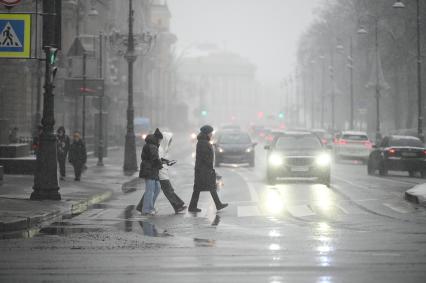 Снегопад в Санкт-Петербурге