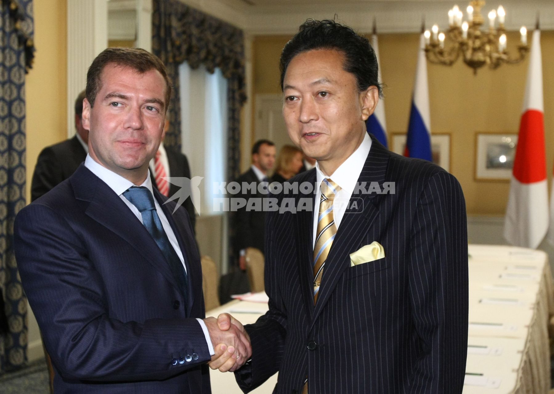 Встреча с новым Премьер-министром Японии. Дмитрий Медведев и Юкио Хатояма.
