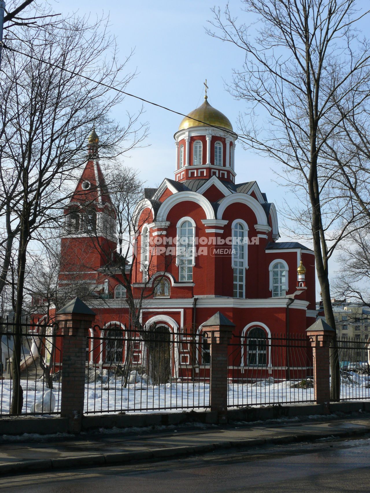 Храм Благовещения Пресвятой Богородицы. Москва, Петровский парк. Храм построен в 1844-1847 г. (арх. Ф.Рихтер) на средства и по инициативе А. Д. Нарышкиной.