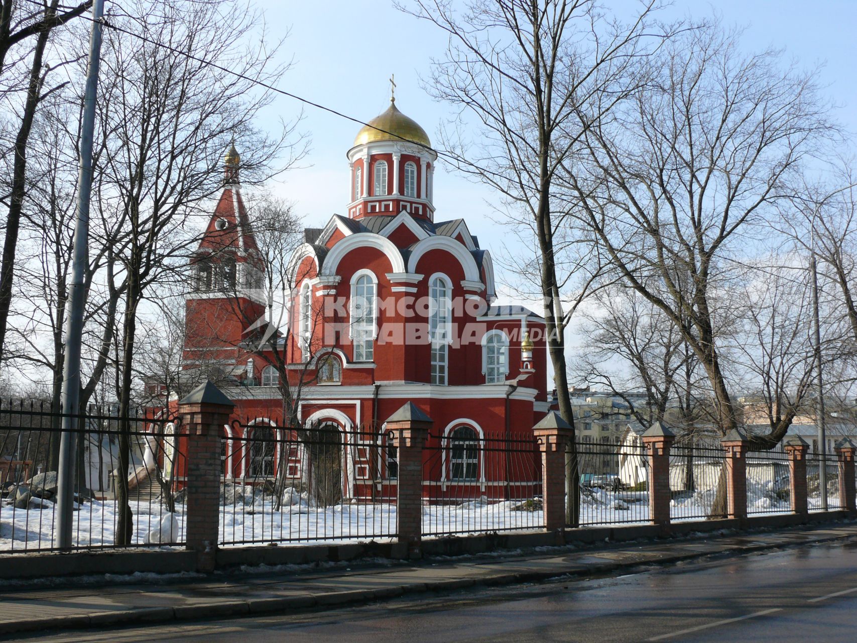 Храм Благовещения Пресвятой Богородицы. Москва, Петровский парк. Храм построен в 1844-1847 г. (арх. Ф.Рихтер) на средства и по инициативе А. Д. Нарышкиной.