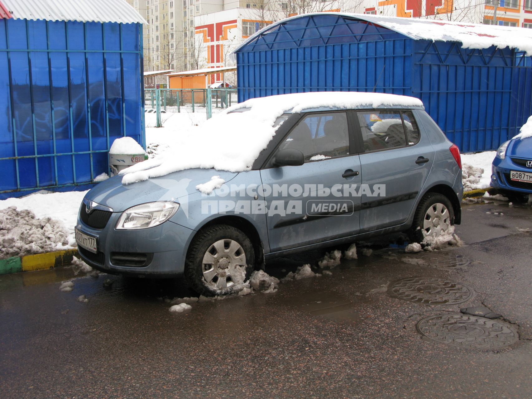 авто парковка стоянка снег зима снежный грязь