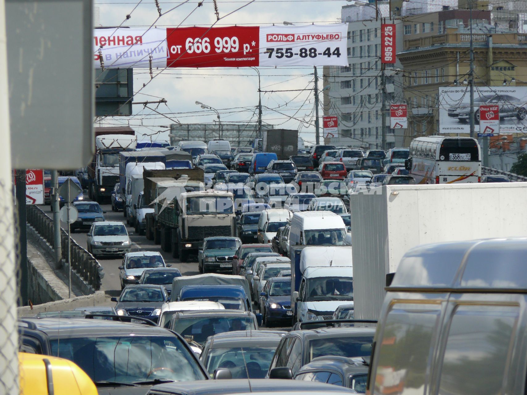 Пробки, Москва, развязка у Савеловского вокзала