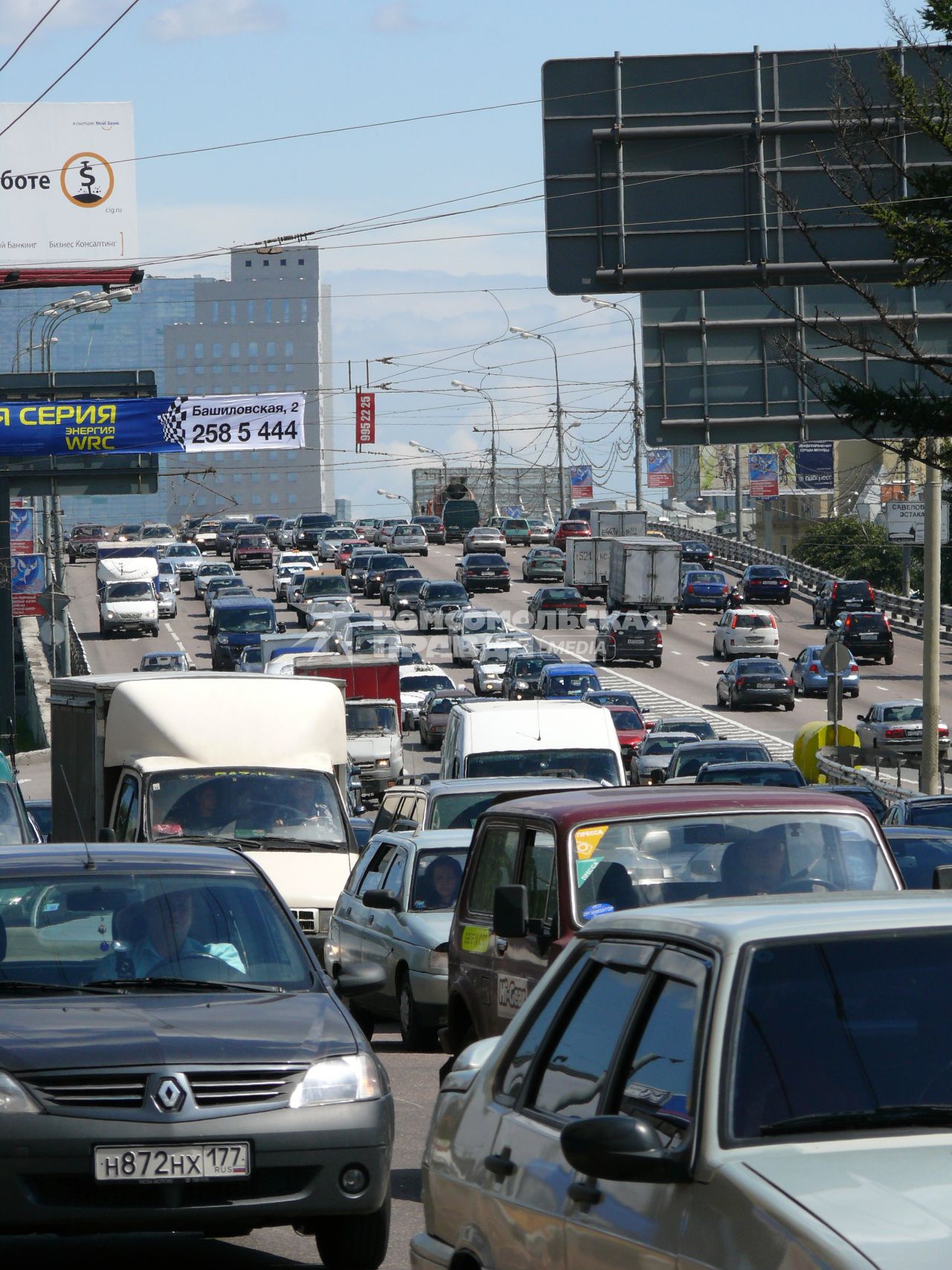 Пробки, Москва, развязка у Савеловского вокзала