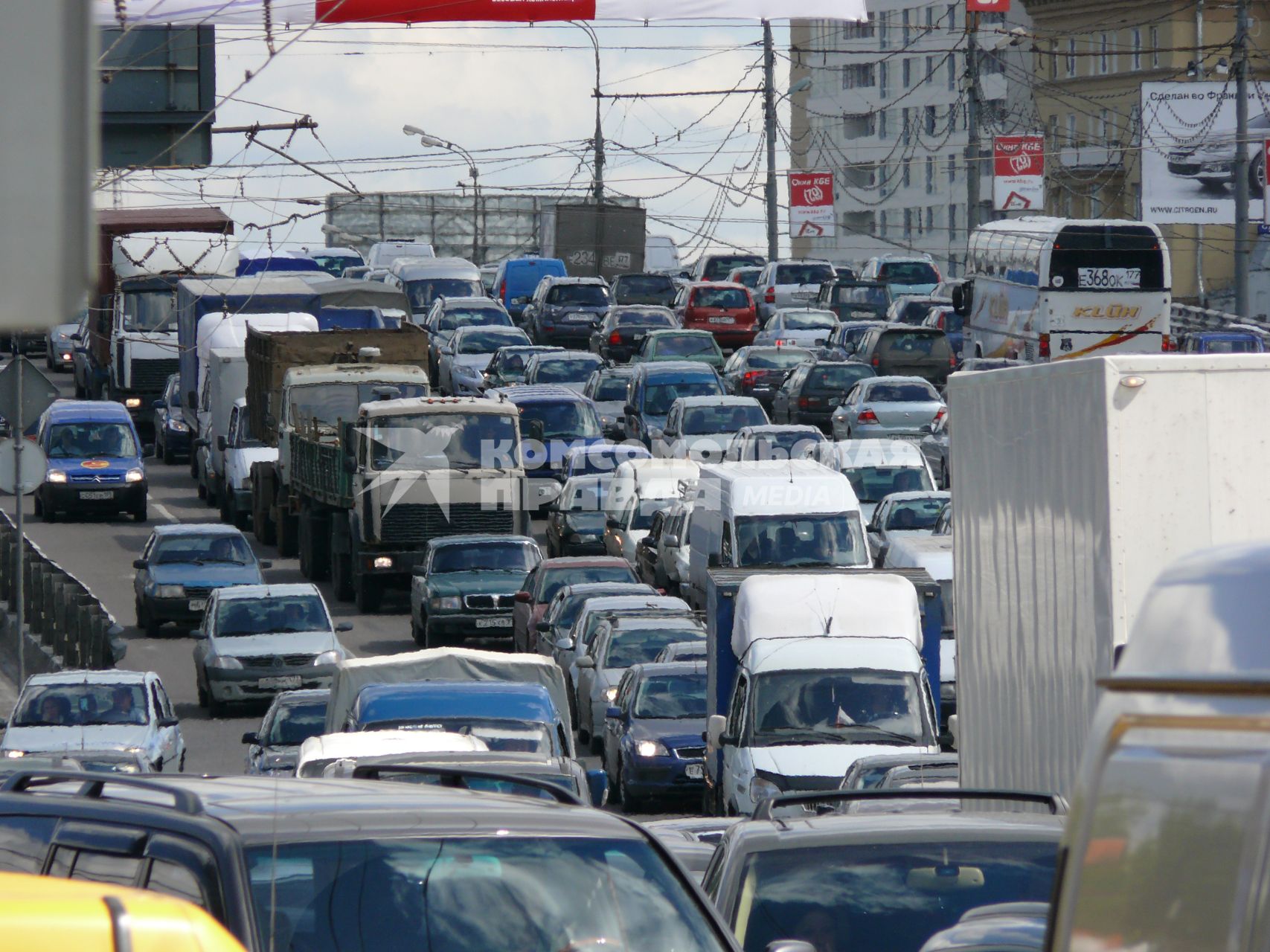 Пробки, Москва, развязка у Савеловского вокзала