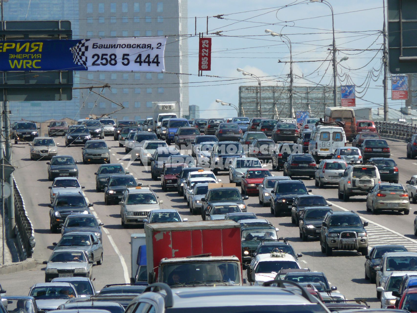 Пробки, Москва, развязка у Савеловского вокзала