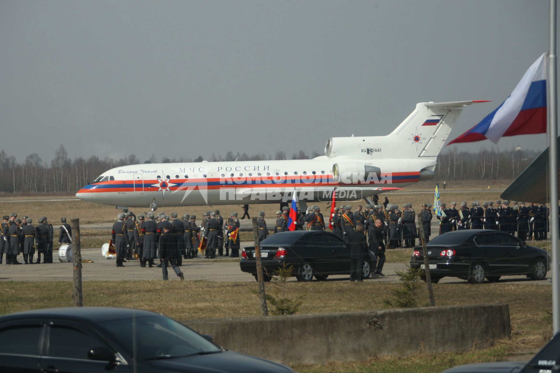 Самолет польского президента Леха Качиньского ТУ-154 разбился под Смоленском утром 10 апреля. Аэродром Смоленск северный