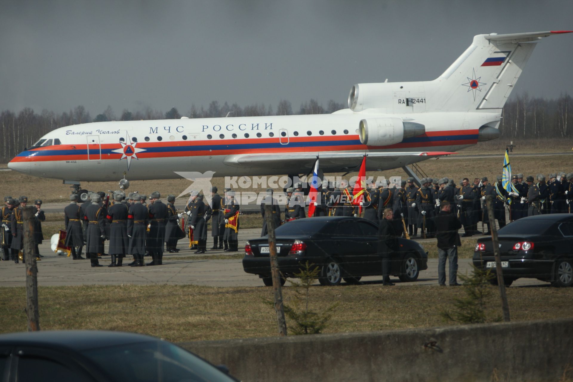 Самолет польского президента Леха Качиньского ТУ-154 разбился под Смоленском утром 10 апреля. Аэродром Смоленск северный