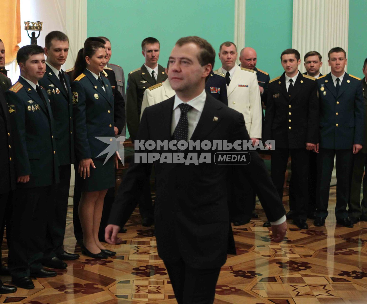 Дата: 30.06.2010, Время: 13:58. Выступление президента России Дмитрия Анатольевича Медведева на приеме выпускников высших военных учебных заведений.