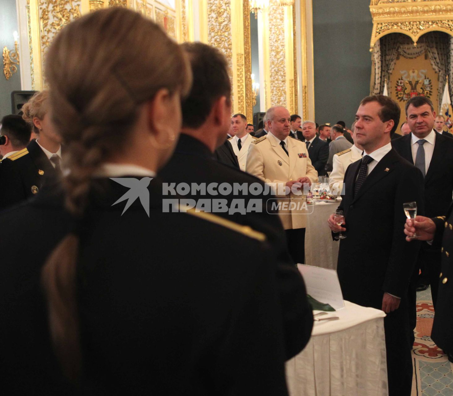 Дата: 30.06.2010, Время: 13:32. Выступление президента России Дмитрия Анатольевича Медведева на приеме выпускников высших военных учебных заведений.