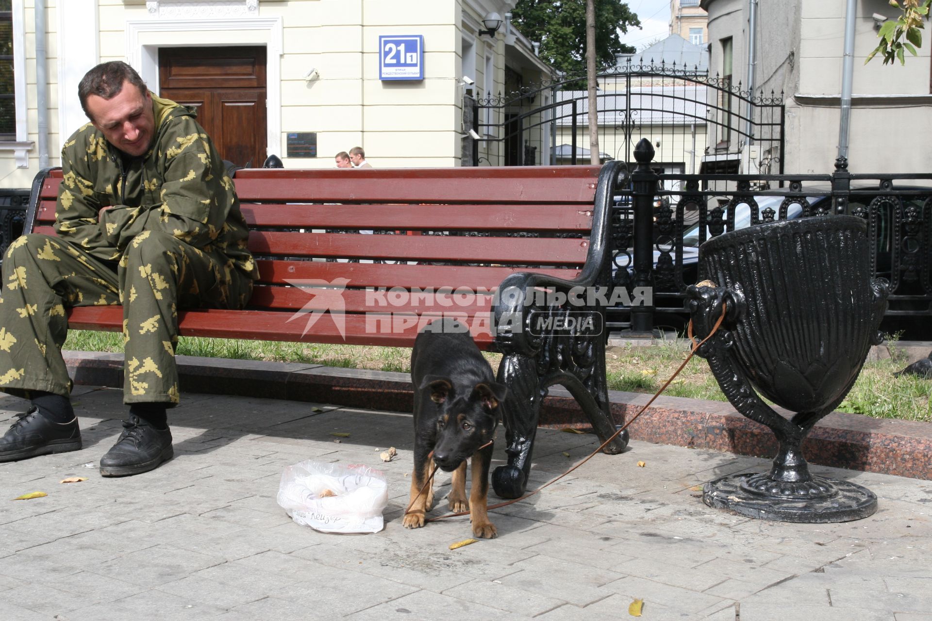 Жанровая съемка, Москва, 6 сентября 2010 года. Собаки. Армия. Домашние животные.