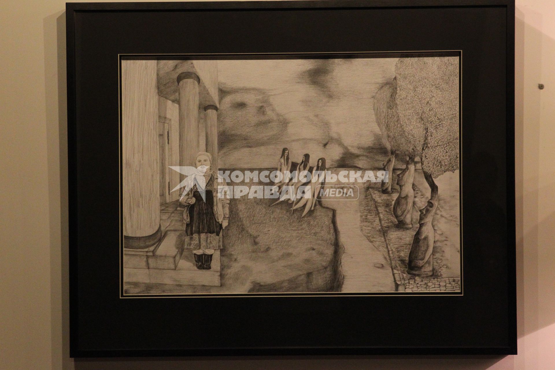 2 сентября 2010 года. Салон VERANDA SEVEN. Открытие выставки Андрея Кондрахина (экс - муж Тины Канделаки) О, ПЛОДОТВОРЕНИЕ. На снимке: Картина ОБЪЕДИНЕНИЕ. Искусство. Выставка. Графика.