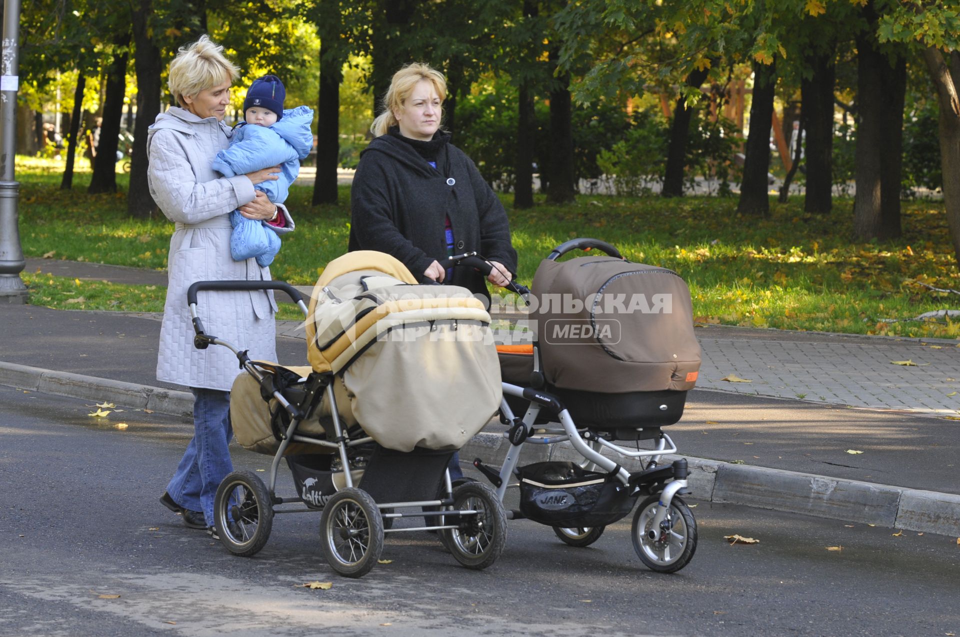 03 октября 2008 года. Осень. Отдых в парке. Коляски.