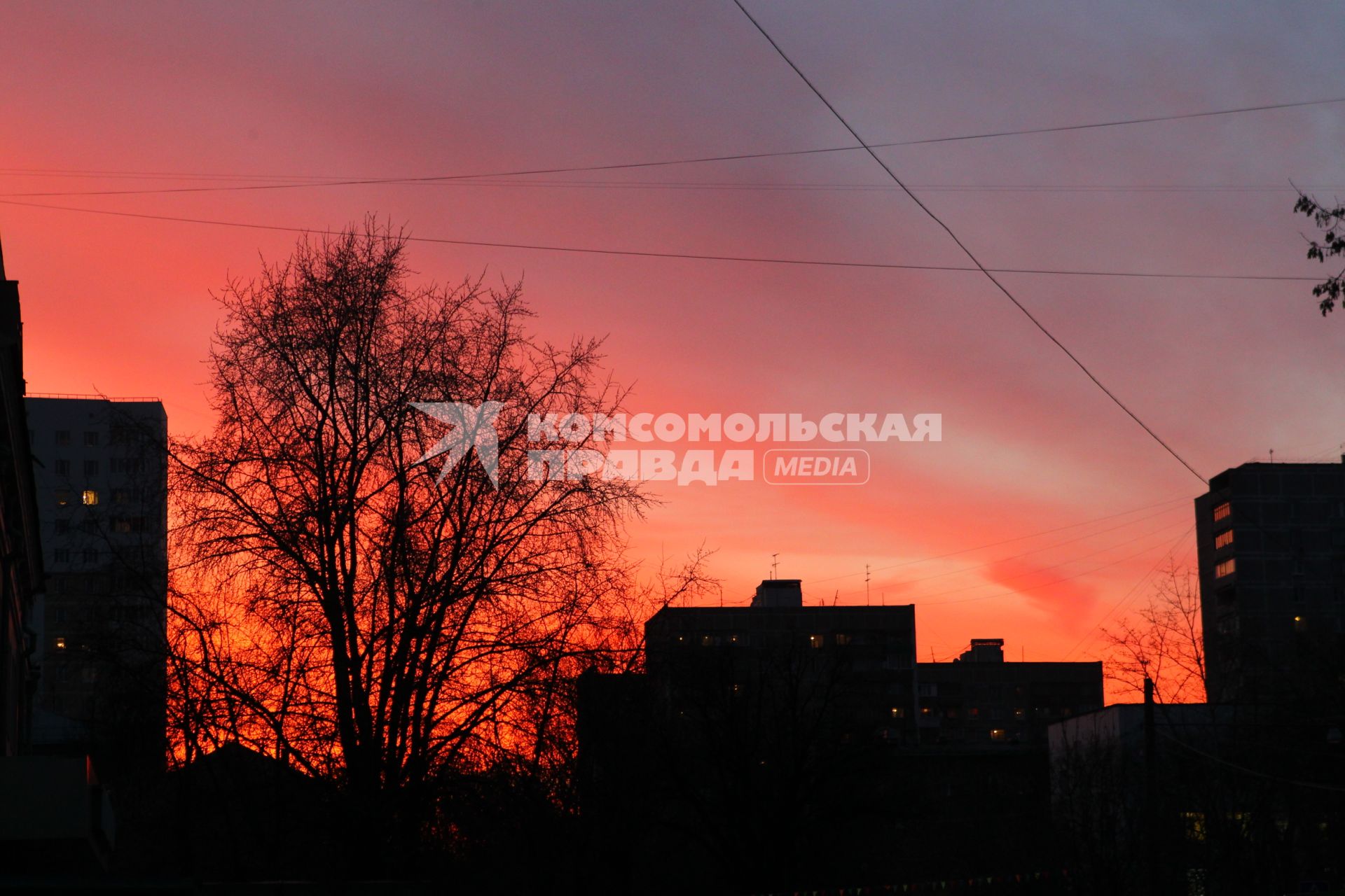 г Москва. Город. Закат. Дома