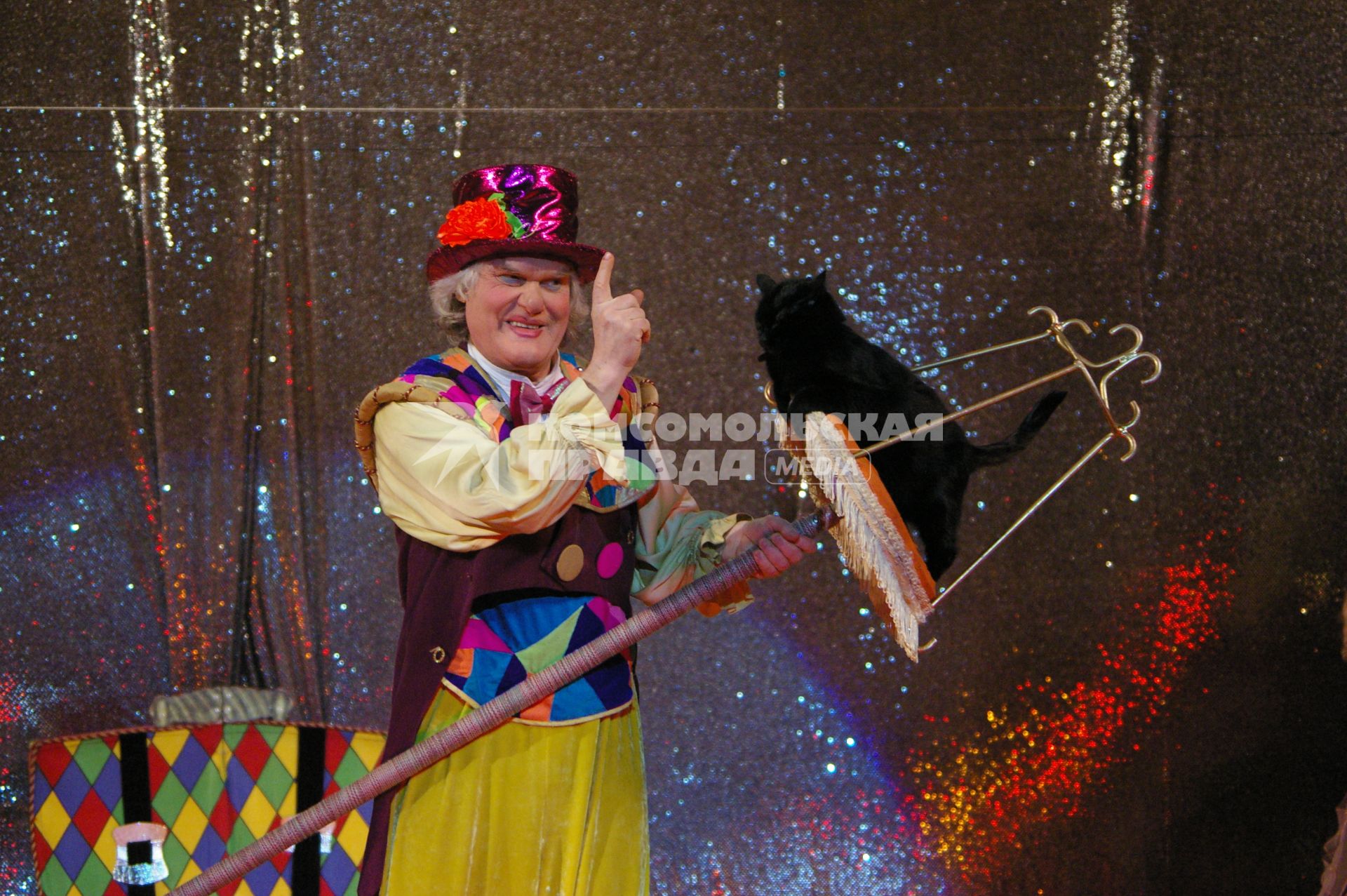 Юрий Куклачев, представление \"Кошкин дом\", Саратов, 19 марта2009 года, дрессировка, дрессура, кошка.