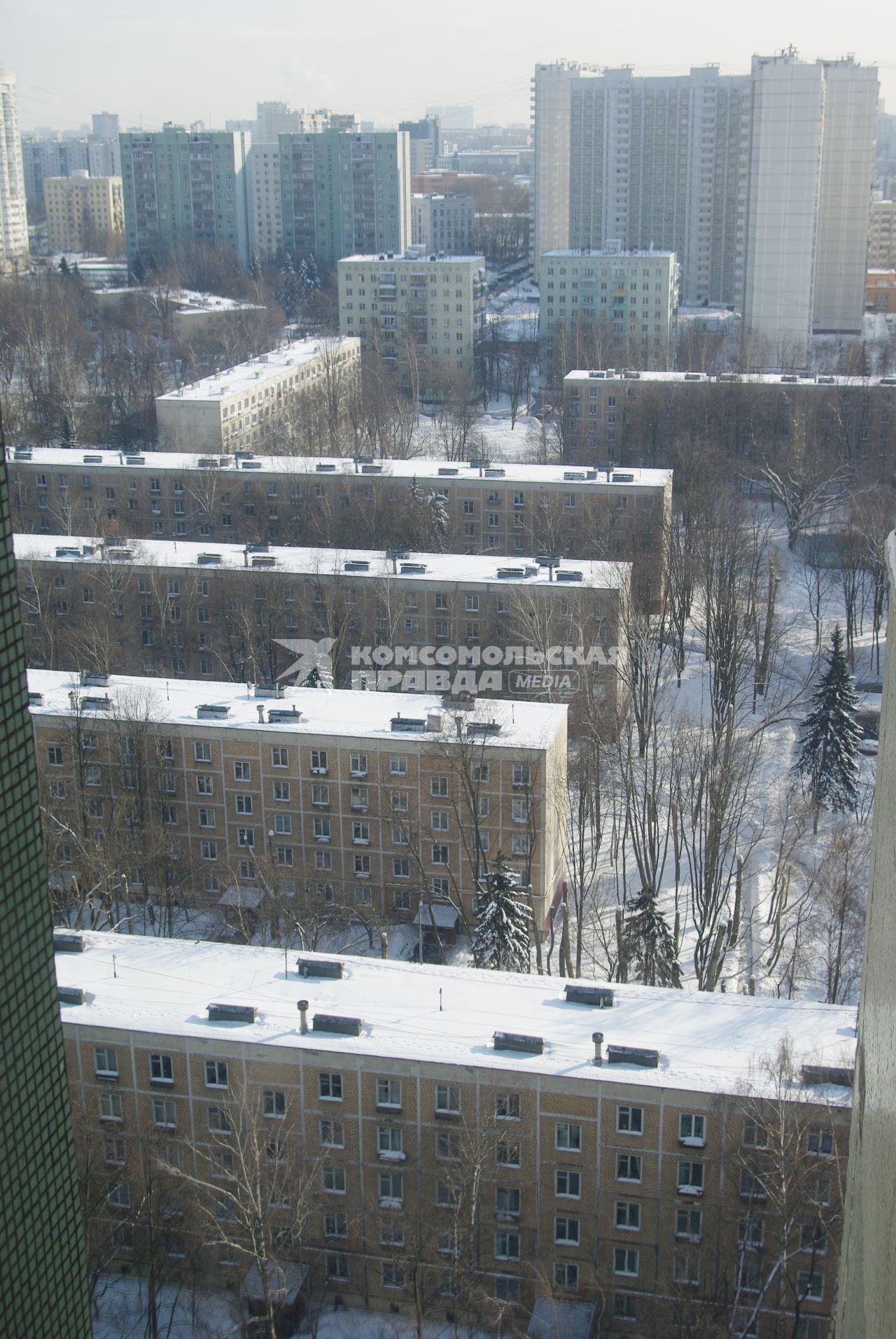 Хрущевки в районе станции Калужская, 17 февраля 2011 года. Снос домов, новое жилье, хрущевка, строительство, ипотека, затройка города