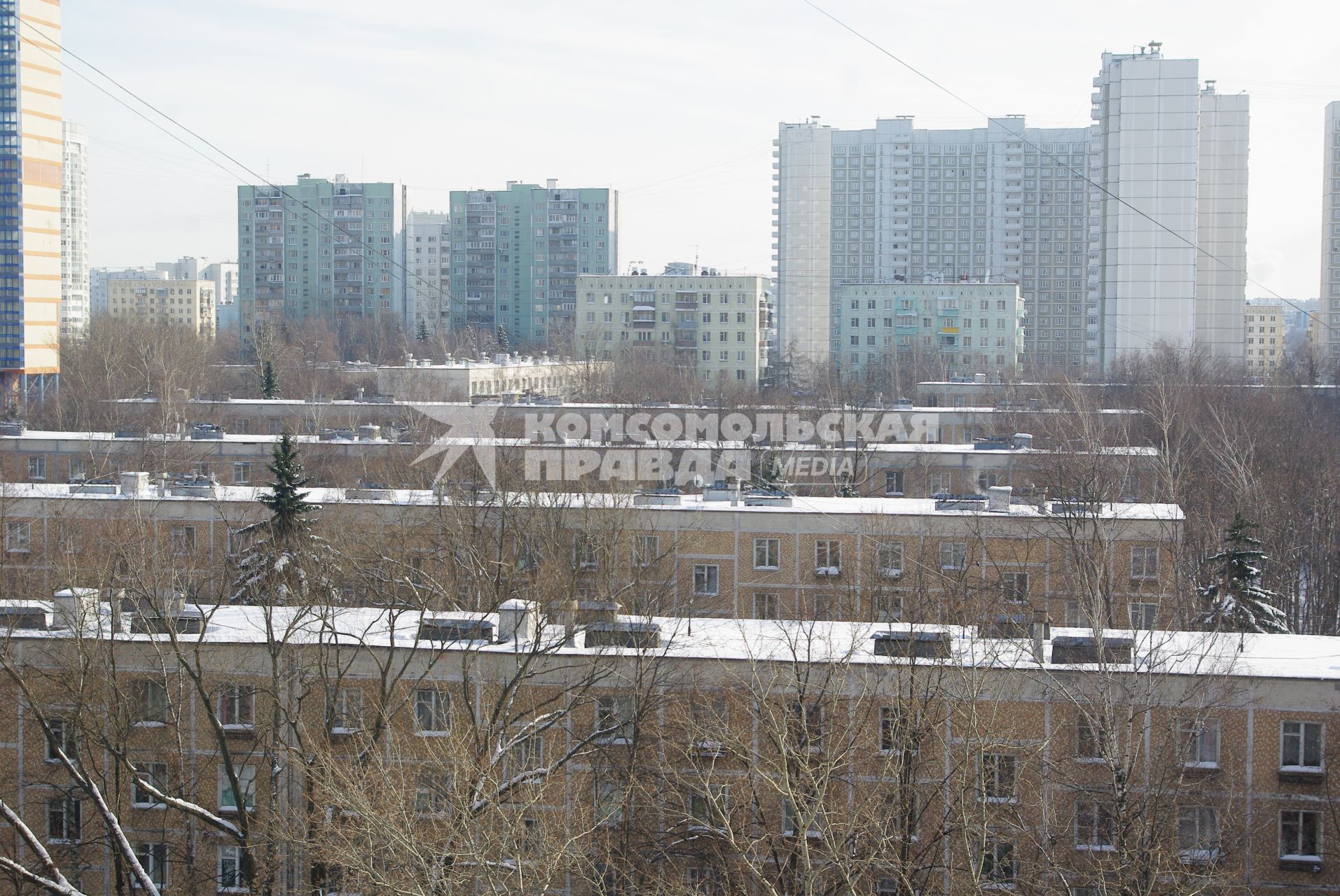 Хрущевки в районе станции Калужская, 17 февраля 2011 года. Снос домов, новое жилье, хрущевка, строительство, ипотека, затройка города