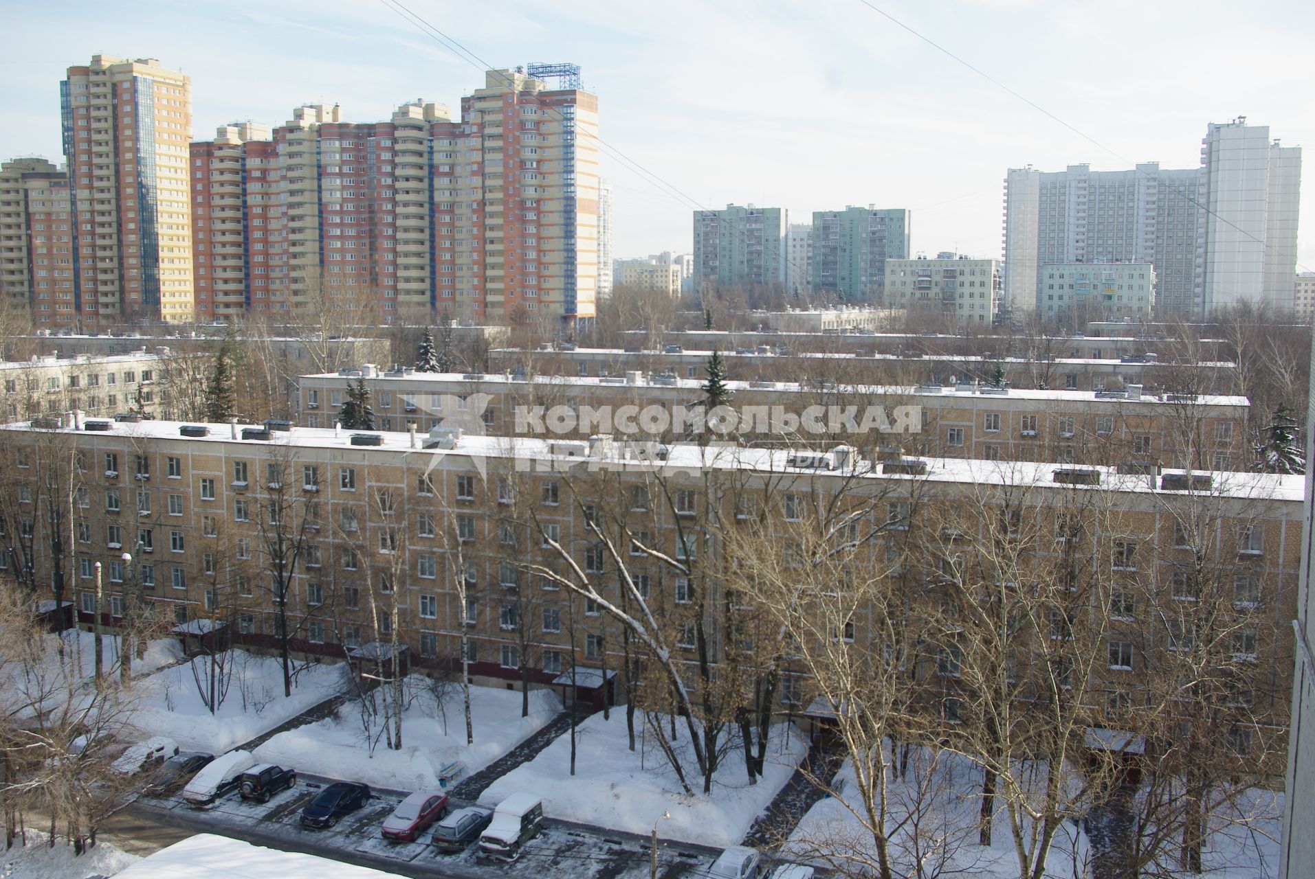 Хрущевки в районе станции Калужская, 17 февраля 2011 года. Снос домов, новое жилье, хрущевка, строительство, ипотека, затройка города