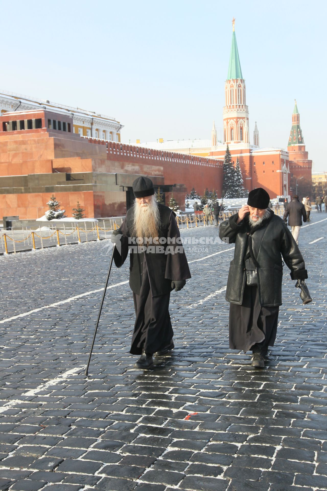 17 февраля 2011г. Москва. Красная площадь, зима, Мавзолей Ленина.