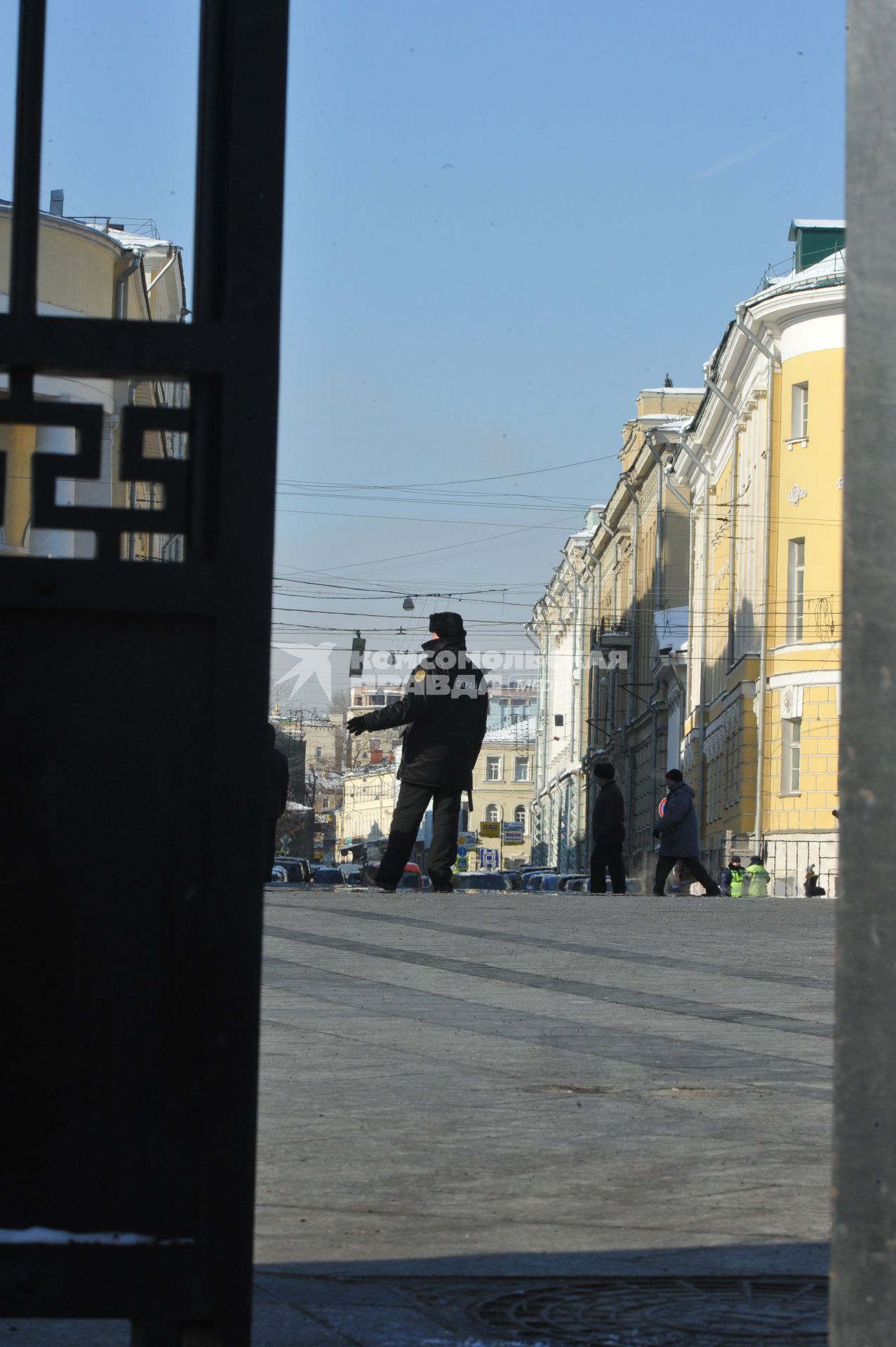 Россия. Москва. 18 февраля 2011г. Охранник