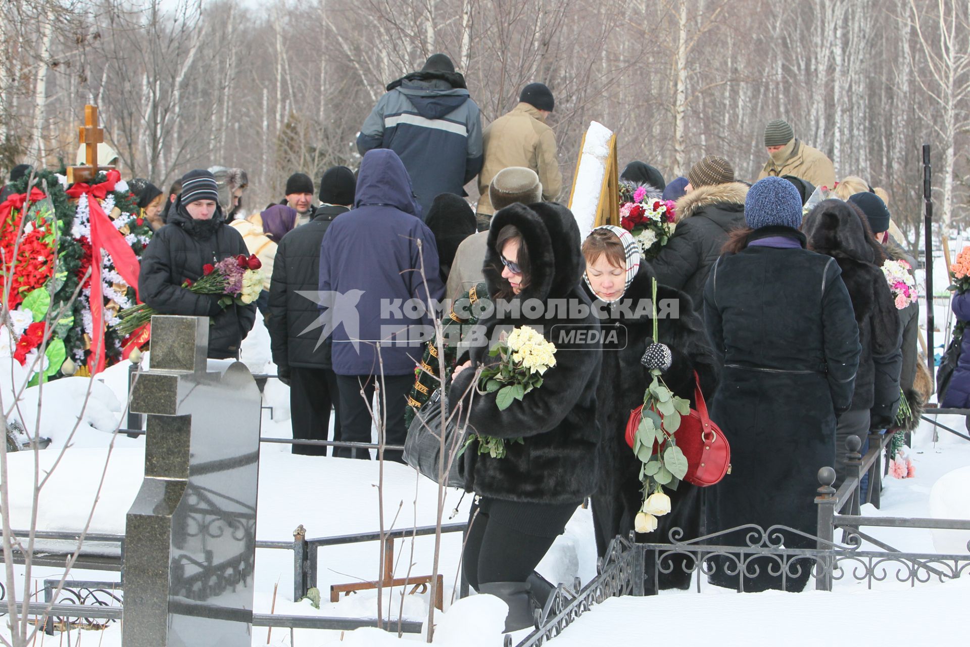 24 февраля 2011г.  Прощание с погибшей Ириной Патрушевой во время расстрела туристов в Кабардино-Балкарии.