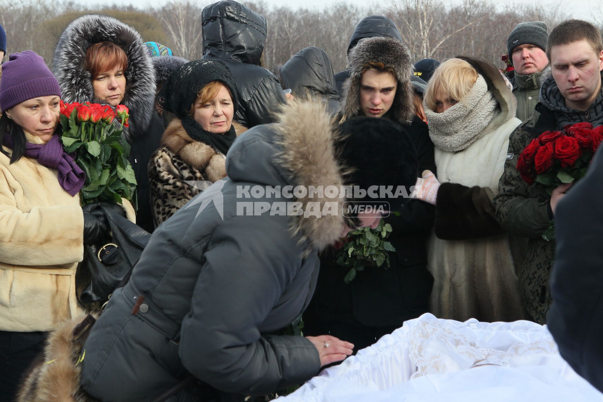 24 февраля 2011г. Прощание с погибшей Ириной Патрушевой во время расстрела туристов в Кабардино-Балкарии.
