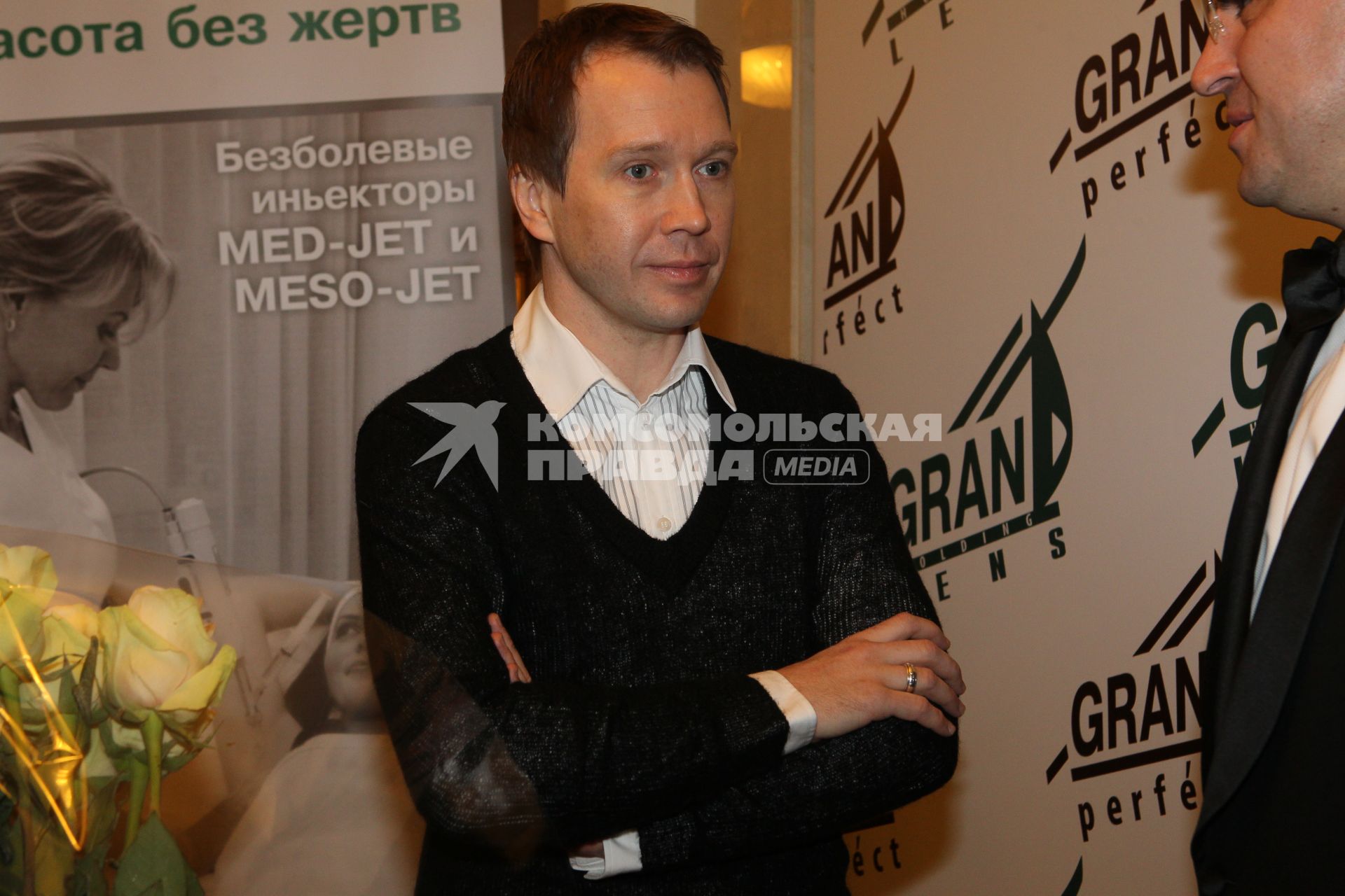 Евгений Миронов на тусовке, посвященной очередной омолаживающей методике в израильской медицине. 23 февраля 2011г.